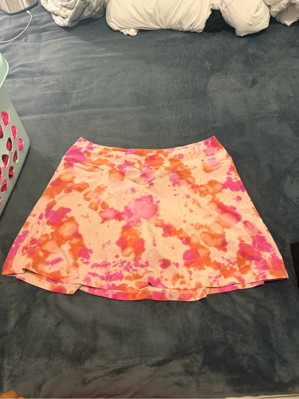 Tie-Dye Pink & Orange A-Line Women's Skort